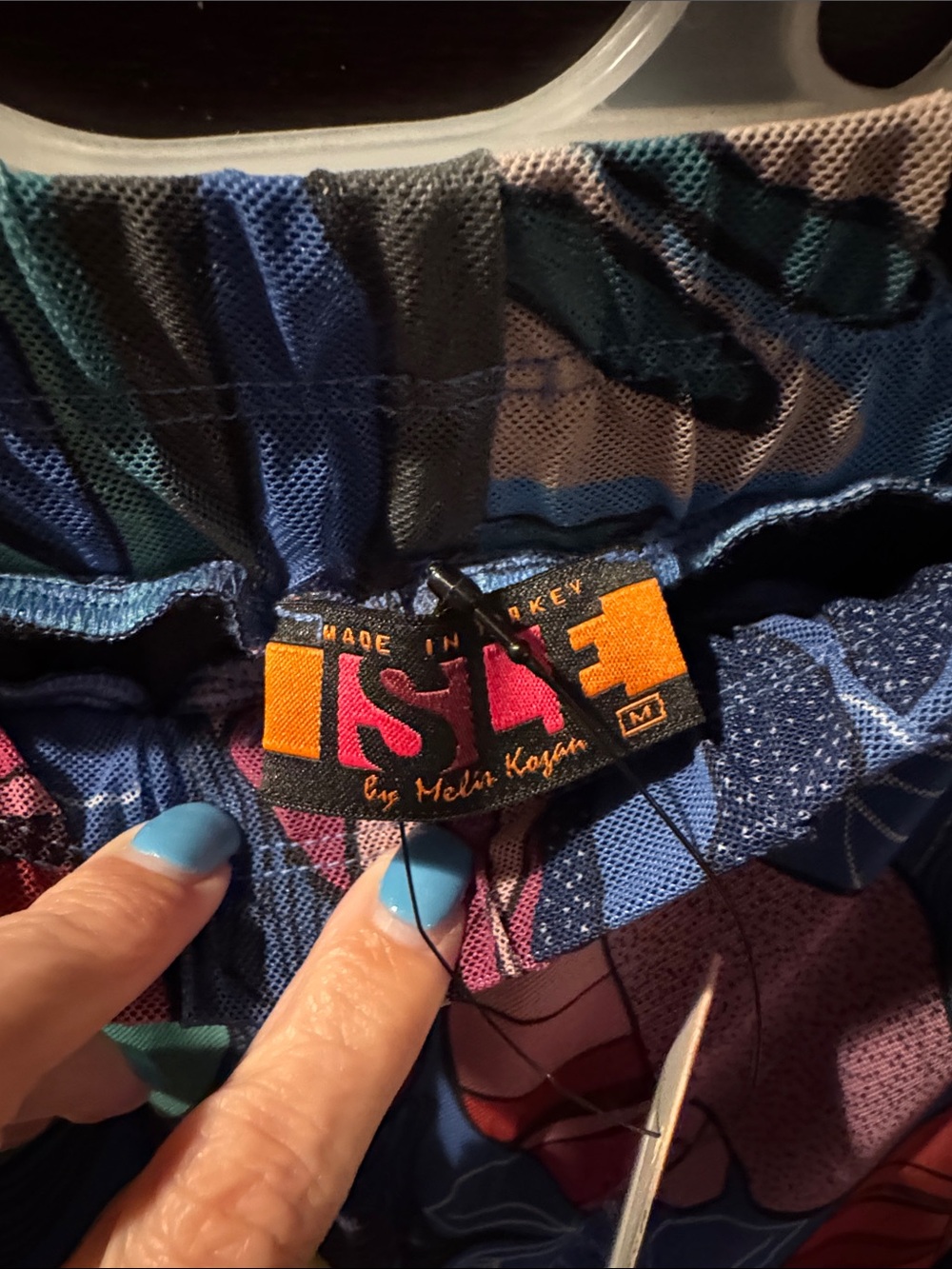 Wide Leg Maxi pants with Abstract Leaf Print - Multi - Picture 3 of 4